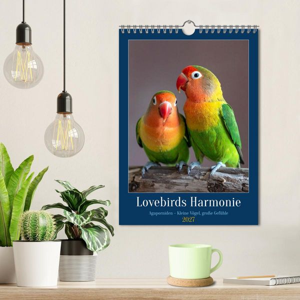 Produktbild: Lovebirds Harmonie (Wandkalender 2027 DIN A4 hoch), CALVENDO Monatskalender