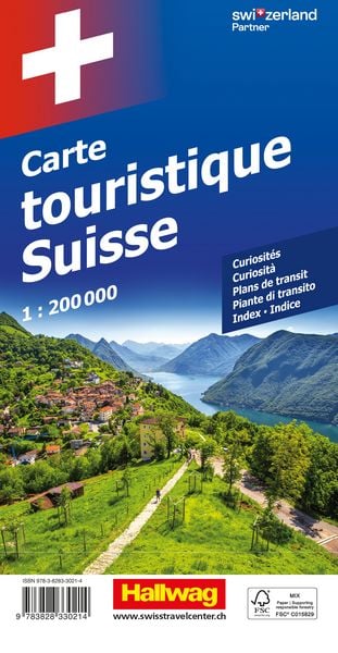 Produktbild: Hallwag Strassenkarte Reisekarte Schweiz 1:200.000