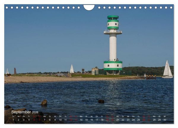 Produktbild: Die sch&ouml;nsten Leuchtt&uuml;rme - Deutsche Ostsee (Wandkalender 2026 DIN A4 quer), CALVENDO Monatskalender