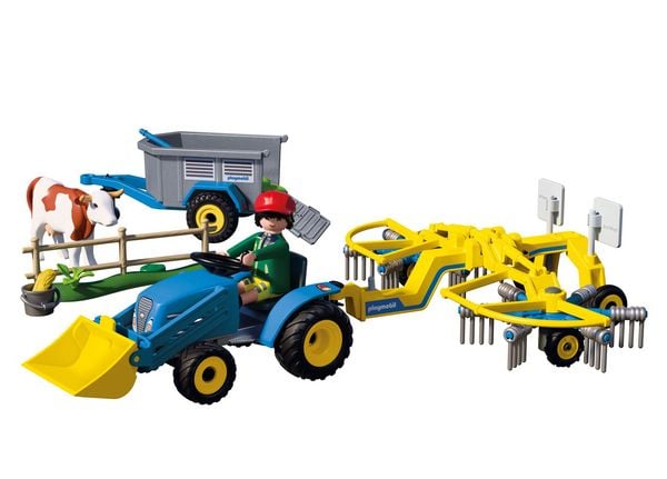 Produktbild: Kleiner Traktor mit Heuschwader