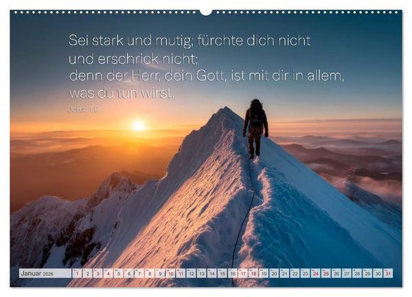 Produktbild: Psalmen und Bibelverse - Himmlische Botschaften (hochwertiger Premium Wandkalender 2026 DIN A2 quer), Kunstdruck in Hochglanz