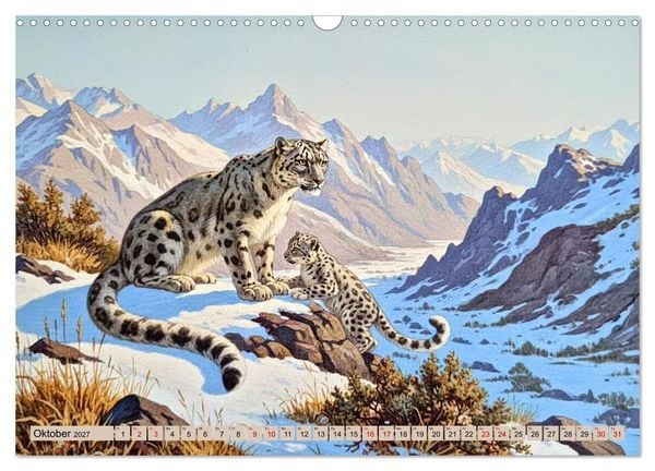 Produktbild: Asiens Tiere im Stil alter Naturstudien (Wandkalender 2027 DIN A3 quer), CALVENDO Monatskalender