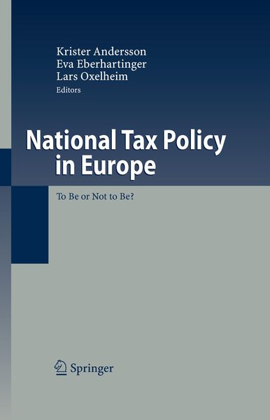 Produktbild: National Tax Policy in Europe