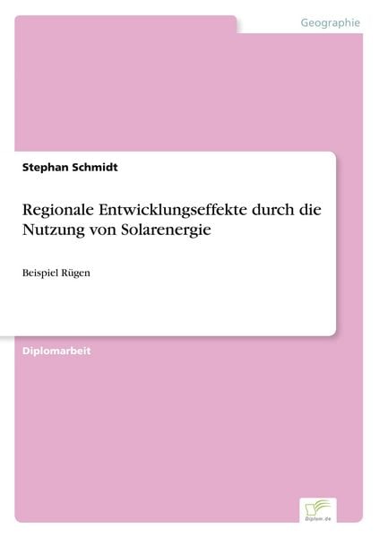 Produktbild: Regionale Entwicklungseffekte durch die Nutzung von Solarenergie