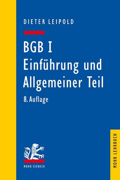 Produktbild: BGB I: Einf&uuml;hrung und Allgemeiner Teil