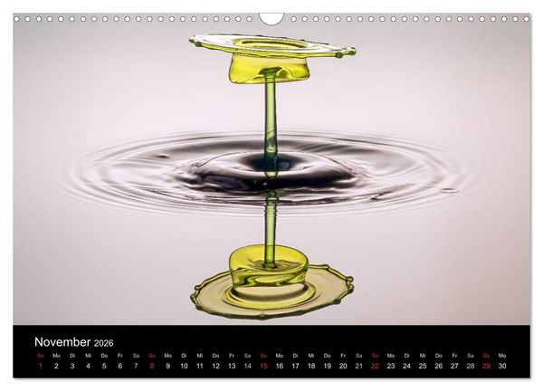 Produktbild: Liquid Art - Magische Momente mit Wassertropfen (Wandkalender 2026 DIN A3 quer), CALVENDO Monatskalender