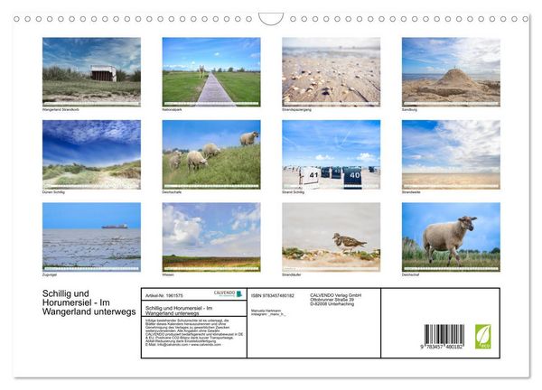 Produktbild: Schillig und Horumersiel - Im Wangerland unterwegs (Wandkalender 2026 DIN A3 quer), CALVENDO Monatskalender