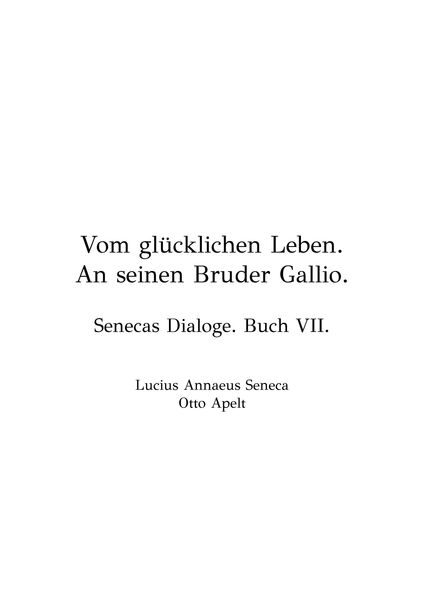 Produktbild: Vom Gl&uuml;cklichen Leben