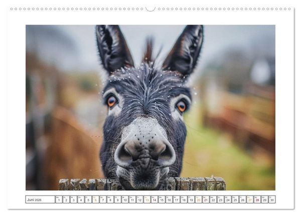 Produktbild: Lustige Eselgeschichten (Wandkalender 2026 DIN A2 quer), CALVENDO Monatskalender