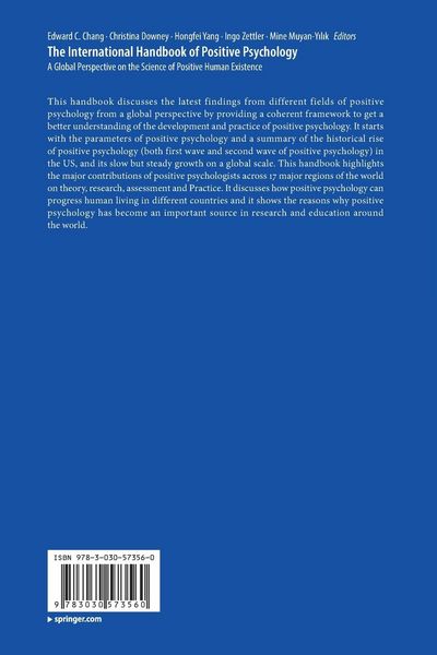 Produktbild: The International Handbook of Positive Psychology