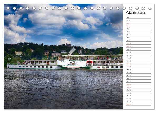 Produktbild: Schaufelraddampfer (Tischkalender 2026 DIN A5 quer), CALVENDO Monatskalender