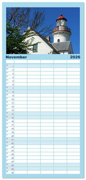 Produktbild: Familienplaner 2026 - Sams&ouml; die d&auml;nische Trauminsel im Kattegat mit 5 Spalten (Wandkalender, 21 x 45 cm) CALVENDO