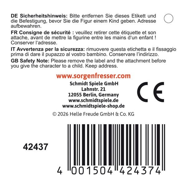 Produktbild: Schmidt 42437 - Sorgenfresser Grunzi, 24 cm, Pl&uuml;sch