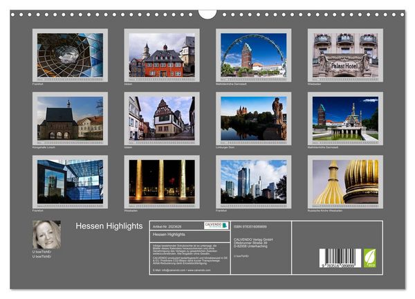 Produktbild: Hessen Highlights (Wandkalender 2026 DIN A3 quer), CALVENDO Monatskalender