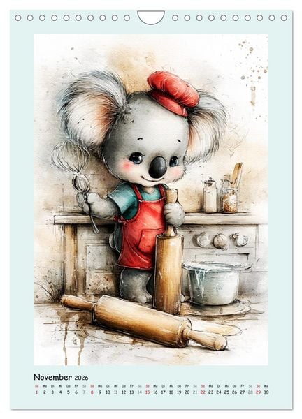 Produktbild: Koala-Abenteuer. Bezaubernde Aquarell-Momente (Wandkalender 2026 DIN A4 hoch), CALVENDO Monatskalender