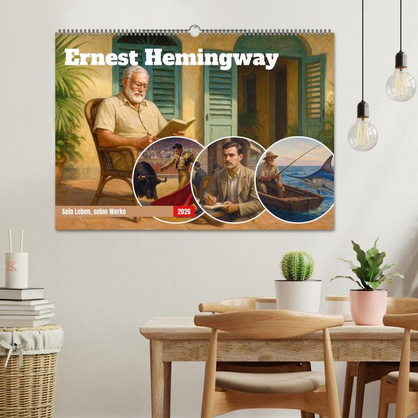 Produktbild: Ernest Hemingway (Wandkalender 2026 DIN A2 quer), CALVENDO Monatskalender