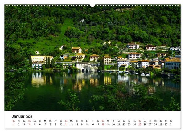 Produktbild: Impressionen vom Comer See (hochwertiger Premium Wandkalender 2026 DIN A2 quer), Kunstdruck in Hochglanz