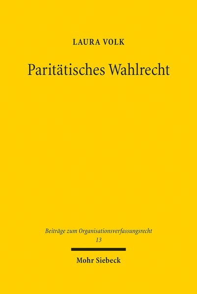 Produktbild: Parit&auml;tisches Wahlrecht