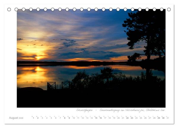 Produktbild: Sehnsucht Schweden - Sverige (Tischkalender 2026 DIN A5 quer), CALVENDO Monatskalender