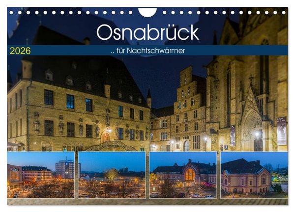 Produktbild: Osnabr&uuml;ck f&uuml;r Nachtschw&auml;rmer (Wandkalender 2026 DIN A4 quer), CALVENDO Monatskalender