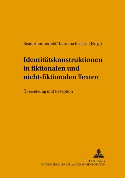 Produktbild: Identitaetskonstruktionen in fiktionalen und nicht-fiktionalen Texten
