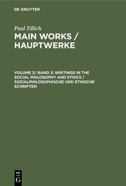 Produktbild: Writings in the Social Philosophy and Ethics / Sozialphilosophische und ethische Schriften