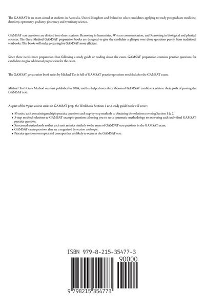 Produktbild: GAMSAT Preparation Workbook Sections 1 & 2
