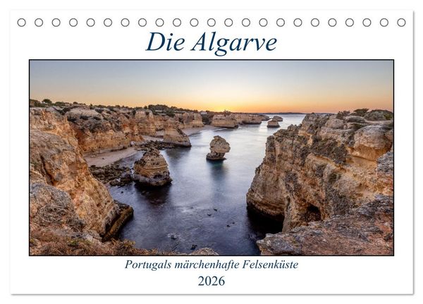 Produktbild: Die Algarve - Portugals m&auml;rchenhafte Felsenk&uuml;ste (Tischkalender 2026 DIN A5 quer), CALVENDO Monatskalender