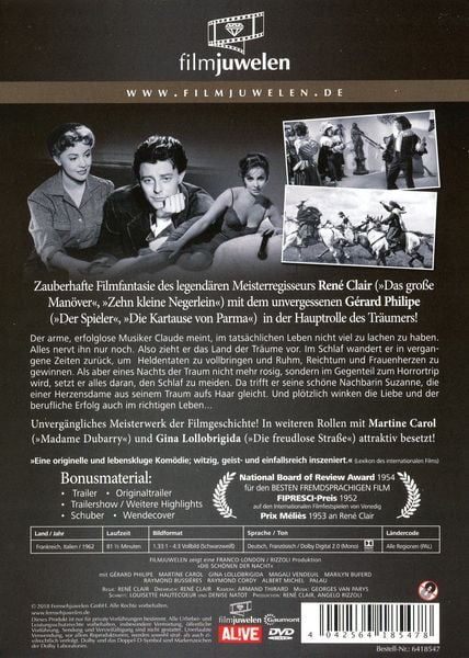 Produktbild: Die Sch&ouml;nen der Nacht (G&eacute;rard Philipe)