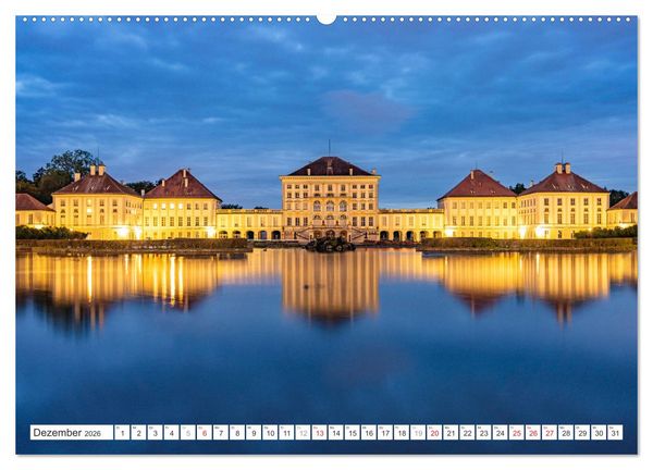 Produktbild: Abend in M&uuml;nchen (hochwertiger Premium Wandkalender 2026 DIN A2 quer), Kunstdruck in Hochglanz