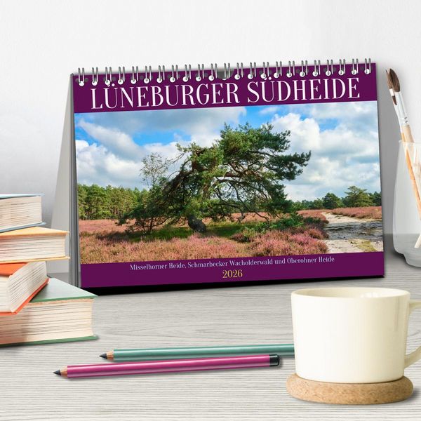 Produktbild: L&uuml;neburger S&uuml;dheide (Tischkalender 2026 DIN A5 quer), CALVENDO Monatskalender