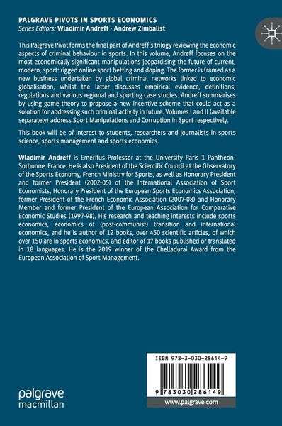 Produktbild: An Economic Roadmap to the Dark Side of Sport