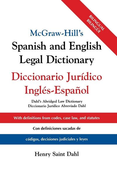 Produktbild: McGraw-Hill's Spanish and English Legal Dictionary