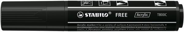 Produktbild: STABILO Acrylmarker, FREE Acrylic T800C, Strichbreite 4-10 mm, schwarz