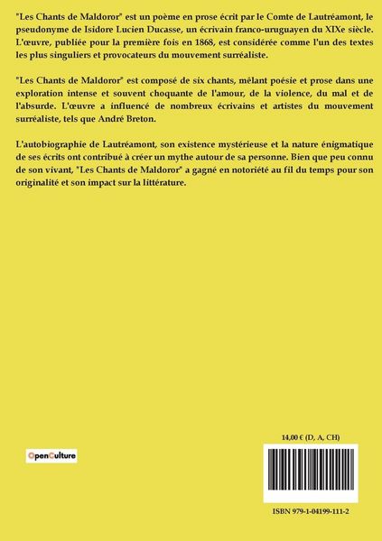 Produktbild: Les Chants de Maldoror