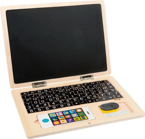 Produktbild: Holz-Laptop mit Magnet-Tafel