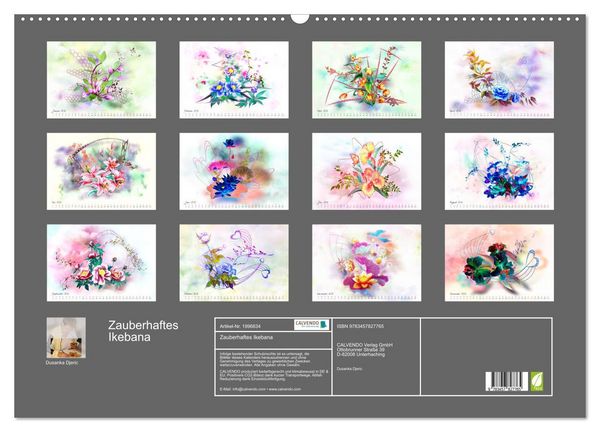 Produktbild: Zauberhaftes Ikebana (Wandkalender 2026 DIN A2 quer), CALVENDO Monatskalender