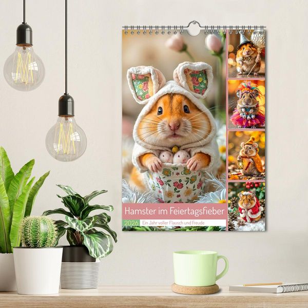 Produktbild: Hamster im Feiertagsfieber - Ein Jahr voller Flausch und Freude (Wandkalender 2026 DIN A4 hoch), CALVENDO Monatskalender