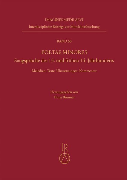 Produktbild: Poetae Minores. Sangspr&uuml;che des 13. und fr&uuml;hen 14. Jahrhunderts