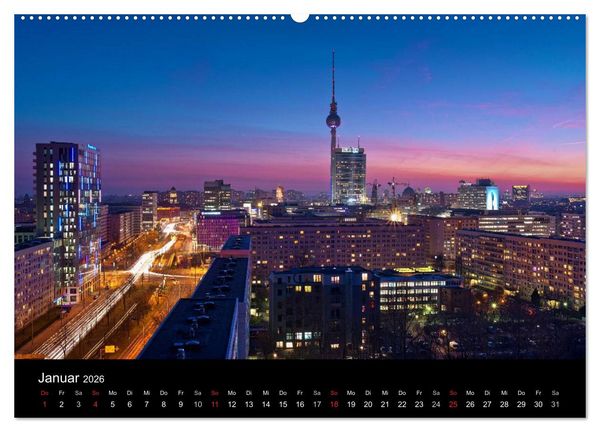 Produktbild: Berlin zwischen Tag und Nacht (Wandkalender 2026 DIN A2 quer), CALVENDO Monatskalender