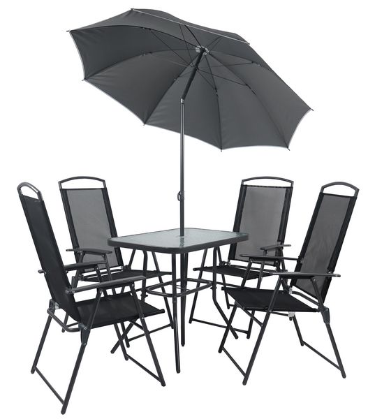 Produktbild: 5-tlg Sitzgruppe Gartenmöbel Tisch Stühle Set 80