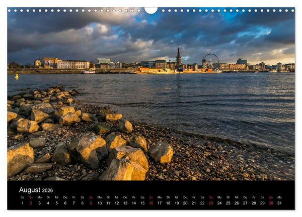 Produktbild: D&uuml;sseldorf - Rheinansichten (Wandkalender 2026 DIN A3 quer), CALVENDO Monatskalender