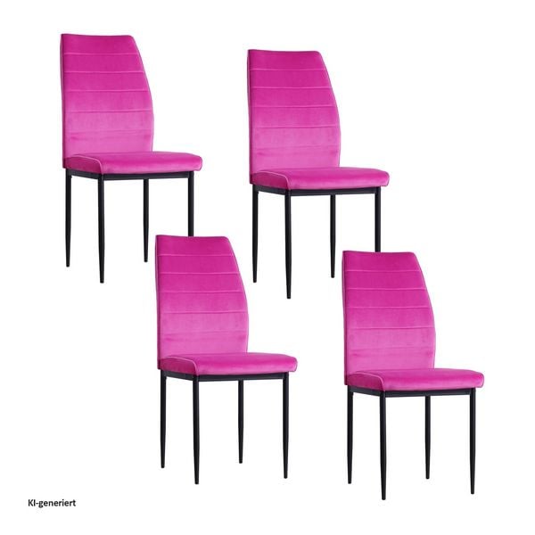 Produktbild: HTI-Living Stuhl Madison Velvet 4er-Set Stuhl Madison Velvet 4er-Set