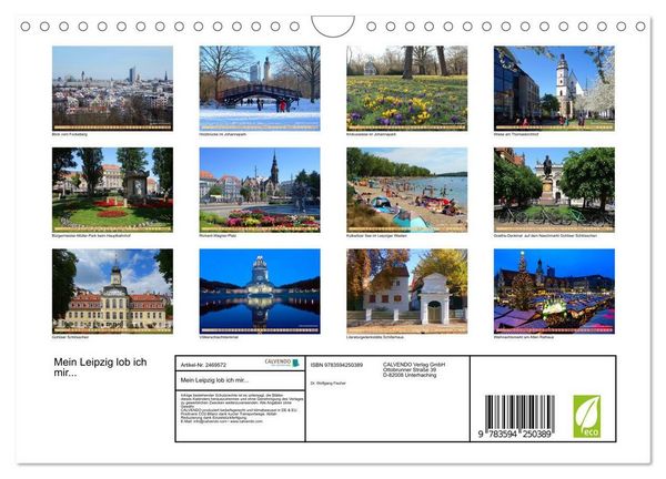 Produktbild: Mein Leipzig lob ich mir... (Wandkalender 2027 DIN A4 quer), CALVENDO Monatskalender