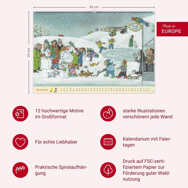Produktbild: R.S. Berner Wimmel-Kalender 2027