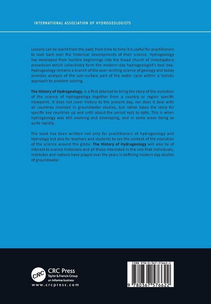 Produktbild: History of Hydrogeology