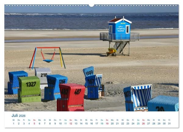 Produktbild: Langeoog 2026. Impressionen zwischen Hafen und Ostende (Wandkalender 2026 DIN A2 quer), CALVENDO Monatskalender