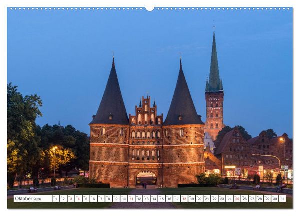 Produktbild: Schleswig-Holstein - Hansestadt L&uuml;beck (hochwertiger Premium Wandkalender 2026 DIN A2 quer), Kunstdruck in Hochglanz