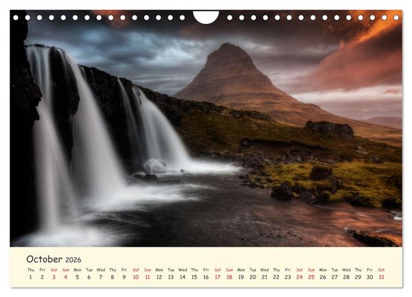 Produktbild: Amazing Nature of Iceland (Wall Calendar 2026 DIN A4 landscape), CALVENDO 12 Month Wall Calendar