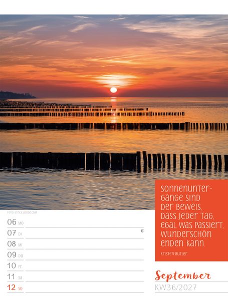 Produktbild: Augenblicke der Achtsamkeit Wochenplaner Kalender 2027